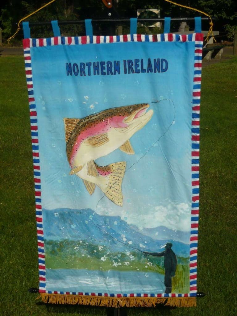 banners and flags. Commonwealth Flyfishing championships