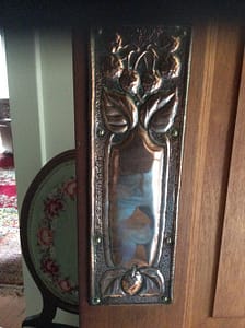 Copper door plates.