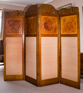 "the seasons" 4 panelled screen