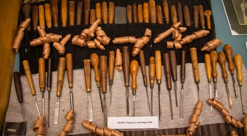 Nellie Payne's carving tools.
