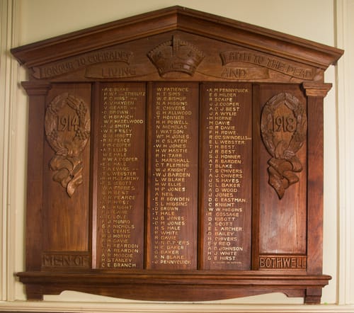 Bothwell roll of honour
